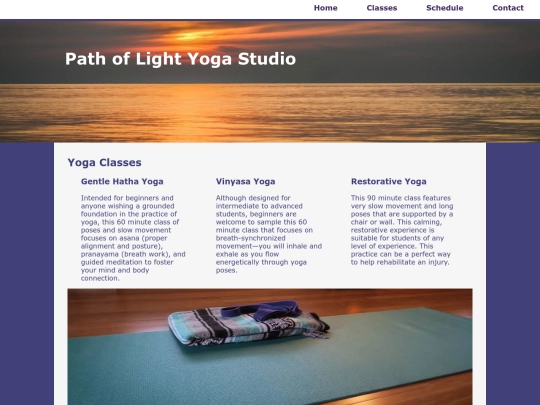 PathOfLightYogaStudio/ch10yoga/classes screenshot