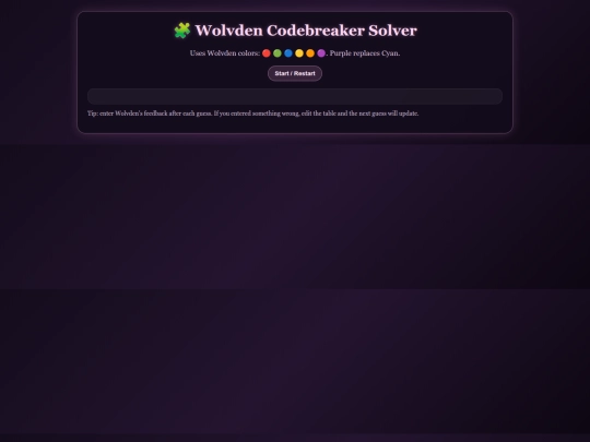 wolvden/codebreakersolver screenshot