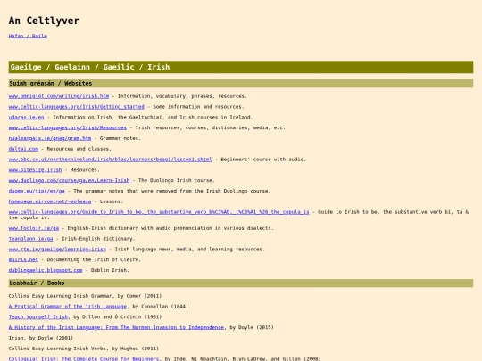 iaith/gaeilge screenshot
