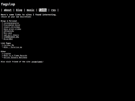 links screenshot