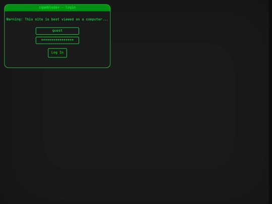 login screenshot