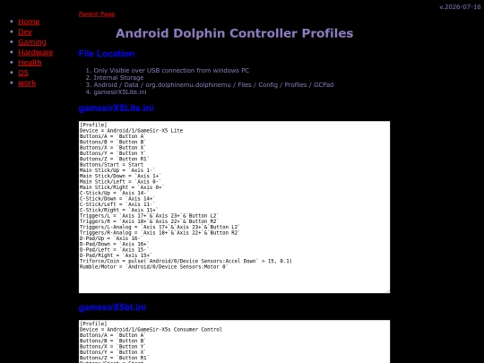 gaming/emu/android/dolphin/profiles screenshot
