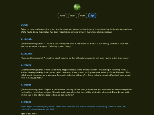 logs screenshot
