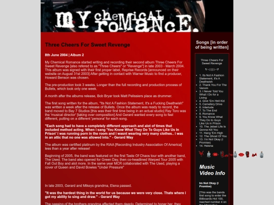 mcr/ThreeCheers screenshot