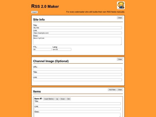 web_tricks/rss_maker screenshot