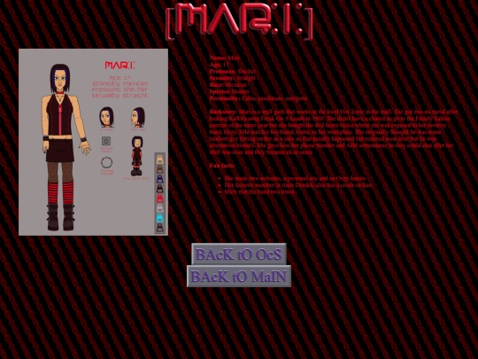 oc pages/MAri screenshot