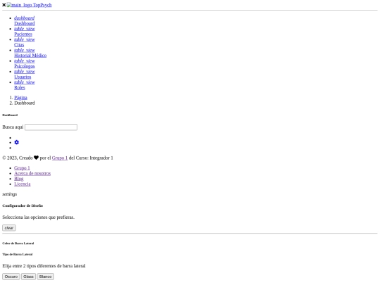 pages/dashboard screenshot