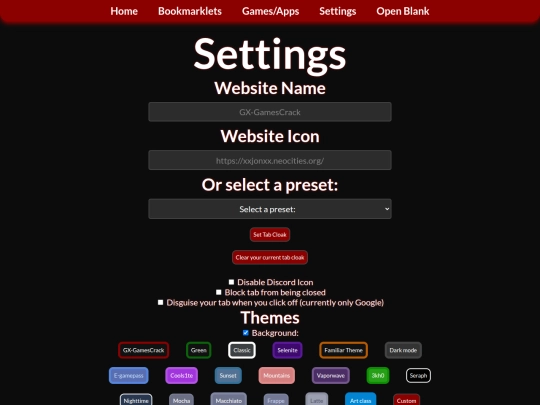 Website screenshot
