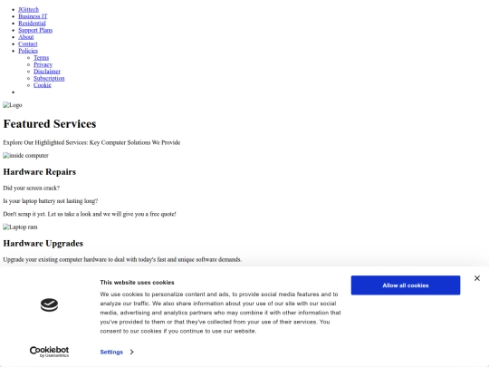 Website screenshot
