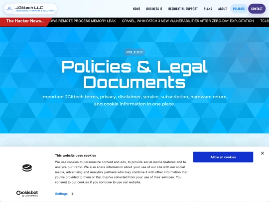 Website screenshot