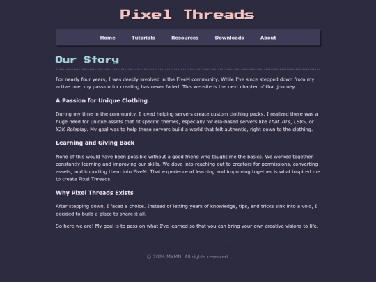 Website screenshot