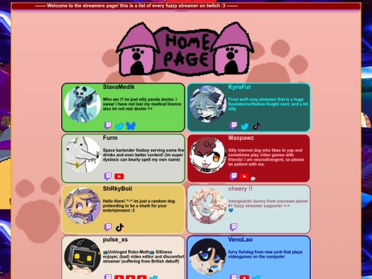 streamers screenshot