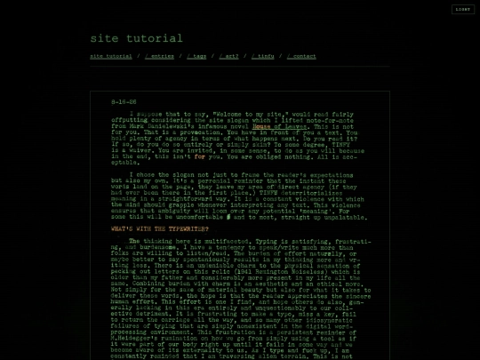 site-tutorial screenshot