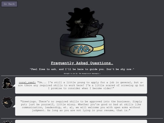 FAQ screenshot