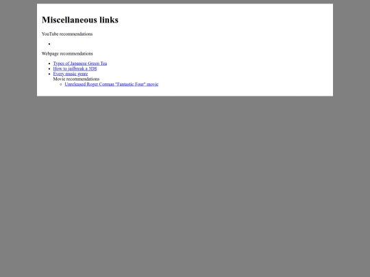 links screenshot