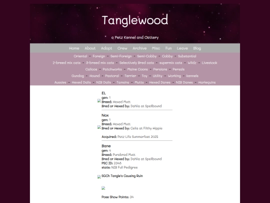 Website screenshot