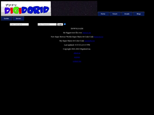 Website screenshot