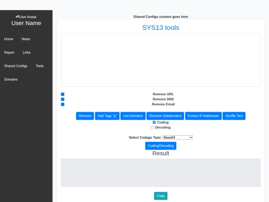 sys13-app/aws/dashboard screenshot