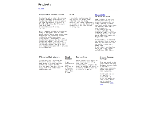 projects screenshot