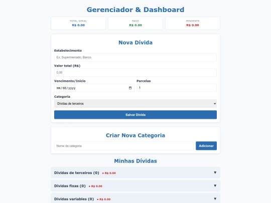 Dashboard screenshot