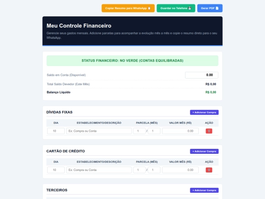 Finance screenshot