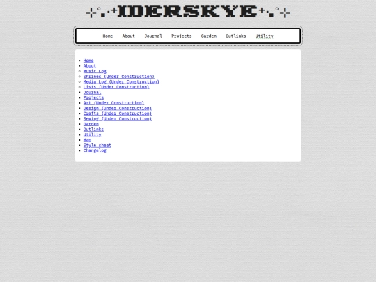 utility/sitemap screenshot