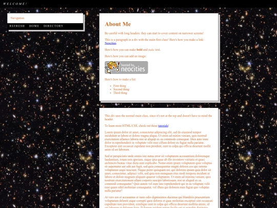 about-me screenshot
