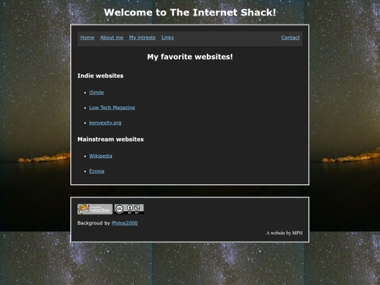 links screenshot