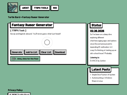 rumor screenshot
