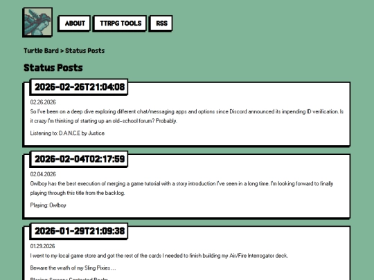 statuses screenshot