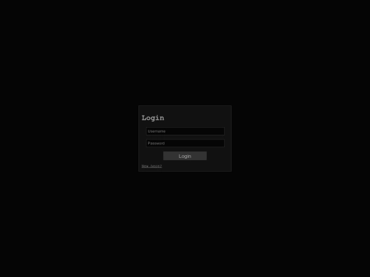 login screenshot