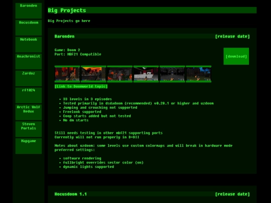 projects screenshot