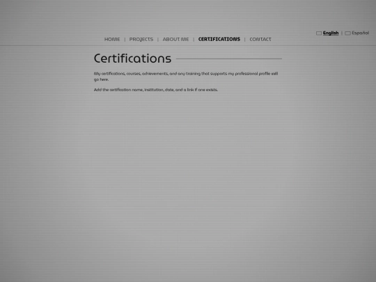 certifications screenshot
