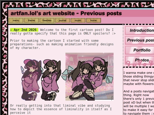 Main_pages/Previous posts screenshot