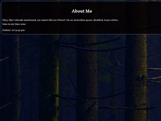 aboutme screenshot