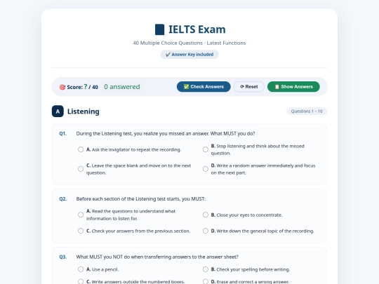 IELTS EXAM KNOWLEDGE screenshot