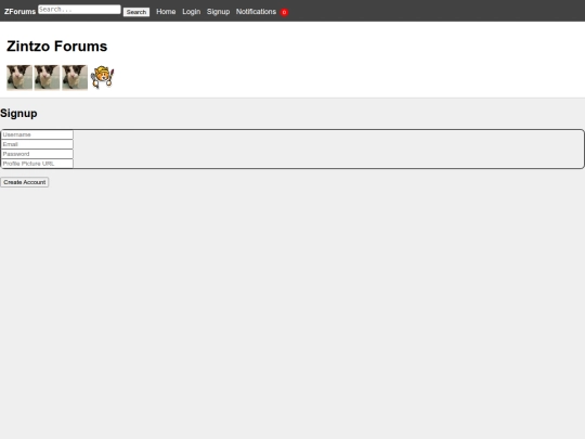 signup screenshot
