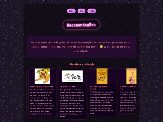 recomendacoes screenshot