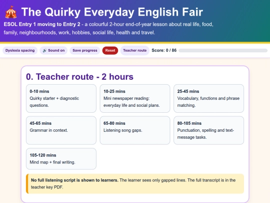 ESOL_E1_to_E2_Quirky_Final_Class_Lesson screenshot