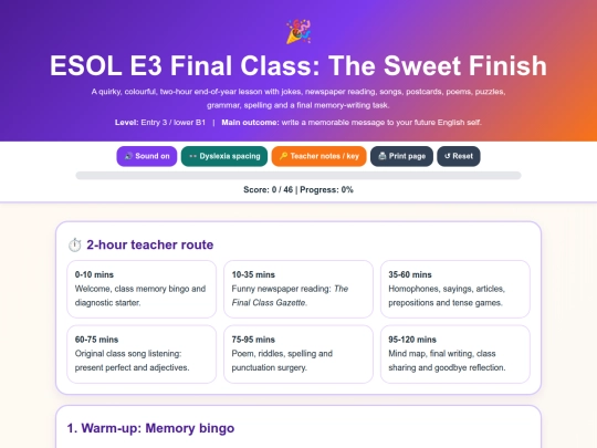 ESOL_E3_Final_Class_Sweet_Finish_British_Voice_V6 screenshot