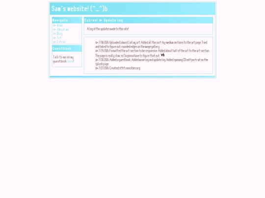 extras/updatelog screenshot