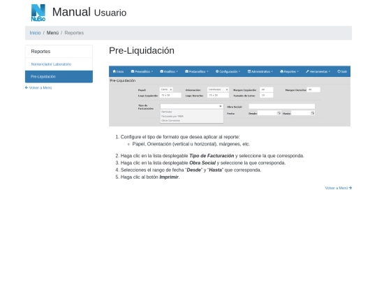 menu/preLiq screenshot