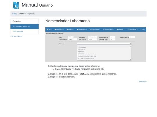 menu/reportes screenshot