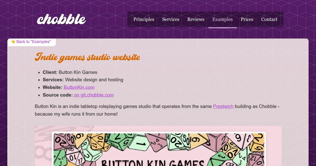 Button Kin Games | Indie Game Website | Chobble