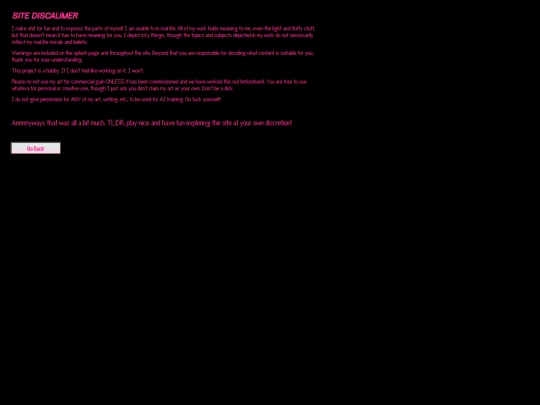 disclaimer screenshot