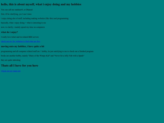 aboutme screenshot