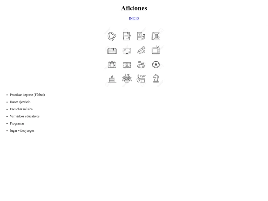 cv/aficiones screenshot