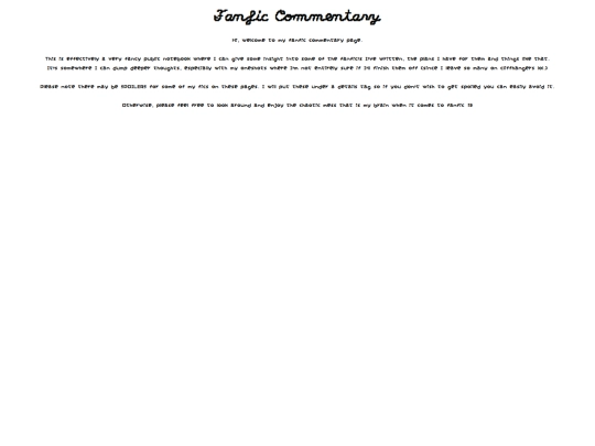 Fandom/Fics/Commentary/Pages screenshot