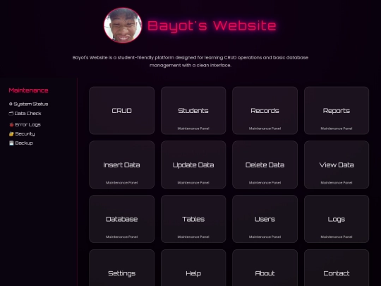 Website screenshot
