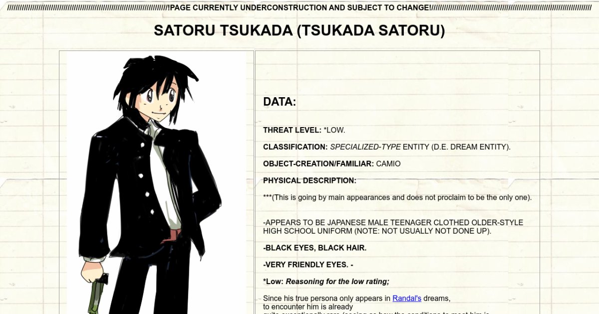 boy of another layer :~:~: the profiling of tsukada satoru.